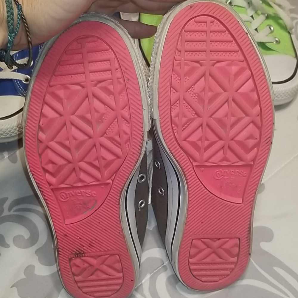 Converse Gray & Pink Shoes - Picture 9 of 11